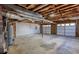 Spacious unfinished garage with two car garage doors at 510 Debra Dr, Marietta, GA 30066