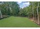 Expansive backyard with lush green grass surrounded by mature trees at 553 Somersby Dr, Dallas, GA 30157