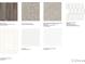 A collection of interior finish selections for a home, featuring flooring, countertops, cabinets, and tile samples at 6228 Kenbrook Dr, Tucker, GA 30084
