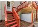 A backyard stairs leading to the second story, featuring a storage shed at 13 Greystone Nw Ln, Cartersville, GA 30121