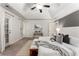 Inviting primary bedroom features a tray ceiling, neutral colors and an ensuite bath with a soaker tub at 1658 Duncan Nw Dr, Atlanta, GA 30318