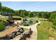 Community green space with a pond, fountain, and walking trails at 1658 Duncan Nw Dr, Atlanta, GA 30318