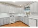 Modern kitchen with white countertops and plenty of cabinet space at 340 Ruby Forest Pkwy, Suwanee, GA 30024