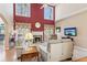 Cozy living room featuring a fireplace and large windows at 340 Ruby Forest Pkwy, Suwanee, GA 30024