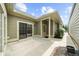 Backyard patio, with large sliding glass door at 404 Paperbark Ct, Acworth, GA 30102