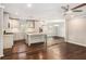 Open-concept kitchen with a center island, seamlessly flowing into the living area at 2695 Terratim Ln, Decatur, GA 30034