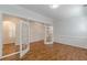 Bright office space boasts hardwood floors, French doors, and wainscotting at 3529 S Sherwood Se Rd, Smyrna, GA 30082