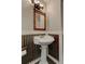 Bathroom features rustic-style vanity, sink and lighting at 616 Rich Davis Rd, Hiram, GA 30141