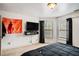 This bedroom features a large window and black-out curtains for restful sleep at 3647 Little Spg, Stockbridge, GA 30281