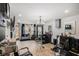 Salon space with salon chairs, shampoo bowl, and unique decor at 3647 Little Spg, Stockbridge, GA 30281