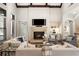 Inviting living room featuring fireplace, large windows and comfortable seating at 4755 Columns Se Dr, Marietta, GA 30067