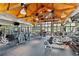 Spacious gym featuring high ceilings with wood beams and plenty of natural light and exercise equipment at 2870 Pharr Court South Nw # 2901, Atlanta, GA 30305