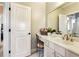 Bathroom boasts ample counter space, a well-lit vanity, and a door that leads to the shower at 2310 Gracehaven Way, Lawrenceville, GA 30043