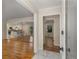 Welcoming entryway that offers a view of the open floor plan and modern kitchen at 2542 Maclaren Cir, Dunwoody, GA 30360