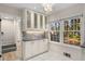 Kitchenette includes white cabinetry with glass doors, under cabinet lighting and a large window at 2542 Maclaren Cir, Dunwoody, GA 30360