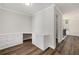Home office with custom built-in desk and cabinet for organization at 11894 Aspen Forest Dr, Johns Creek, GA 30005