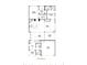 Layout of the first floor with a Primary bedroom, study, open kitchen, and two-car garage at 105 Ivey Way, Woodstock, GA 30188