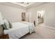 Tranquil main bedroom with ensuite bathroom at 105 Ivey Way, Woodstock, GA 30188