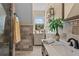 Bathroom with a sink, cabinet, framed mirror and a glass enclosed shower at 212 Lakeview Dr, Newborn, GA 30056