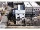 Aerial view of the white two-story home with landscaped yard at 1311 English Nw St, Atlanta, GA 30318