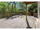 The expansive wooden deck offers beautiful views of the surrounding woods at 2235 Six Branches Dr, Roswell, GA 30076