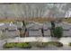 An aerial view displays the home's driveways and landscaping at 4084 Columns Dr, Marietta, GA 30067