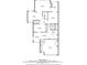 Layout of the first floor, including the living room, kitchen, and garage at 4084 Columns Dr, Marietta, GA 30067