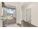 Bright foyer with a view of the home's exterior, showcasing the entrance and neighborhood at 8601 Secretariat Dr, Lithonia, GA 30058