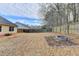 A fenced backyard with a patio and fire pit provides a perfect space for entertaining at 2506 Creek Station Dr, Buford, GA 30519