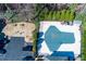 Aerial view of community pool and lounging area at 407 Brighton Pt, Atlanta, GA 30328