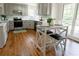 Well-lit kitchen with stainless steel appliances, light gray cabinets, and an adjacent breakfast nook at 1030 Laurel Valley Sw Dr, Marietta, GA 30064