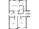 Upstairs floorplan with primary and secondary bedrooms, two bathrooms and staircase at 31 Mariner Se Way, Acworth, GA 30102