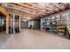 Large unfinished basement provides plenty of room for storage, hobbies, or future home expansion at 1005 W Kingston Dr, Atlanta, GA 30342