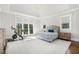 Spacious main bedroom with tray ceiling, plush carpet, and natural lighting at 1005 W Kingston Dr, Atlanta, GA 30342