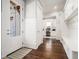 Functional mudroom with built-in storage, bench seating, and hardwood floors at 1005 W Kingston Dr, Atlanta, GA 30342