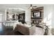 Open living area featuring a kitchen island, fireplace, and comfortable seating at 1199 Huff Nw Rd # 109, Atlanta, GA 30318
