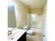 Cozy bathroom features tiled flooring and shower and modern fixtures at 3309 Gardenside Walk, Loganville, GA 30052