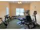 Bright community gym featuring treadmills, weight bench, stationary bike, and recumbent bike at 1404 Haven Cir, Douglasville, GA 30135