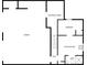 Floor plan displaying the garage, bedroom, eat-in kitchen, and bath; perfect for visualizing space and layout at 1302 Milstead Ne Trce, Marietta, GA 30066