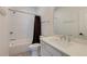 Bathroom featuring a white shower curtain, white cabinets, and a toilet at 1537 Harts Mill Ne Rd, Brookhaven, GA 30319