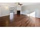 Open living room with hardwood floors, fire place and great natural light at 1100 Cotton Gin Dr, Woodstock, GA 30188