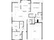 Detailed first floor plan showing the kitchen, living area, bedrooms, laundry, and garage at 213 Ermines Way, Mcdonough, GA 30253
