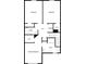 Upstairs floor plan featuring three bedrooms, two baths, a laundry room, and walk-in closets at 7088 Blairs View Dr # 4, Austell, GA 30168
