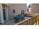 Large back deck is perfect for outdoor seating with a table and room for guests at 672 Red Sunset Cir, Powder Springs, GA 30127