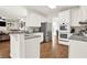 Modern kitchen with white cabinets, stainless steel appliances, and granite countertops at 672 Red Sunset Cir, Powder Springs, GA 30127