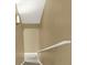 Interior shot of a stairway with grey carpet steps and a white handrail at 672 Red Sunset Cir, Powder Springs, GA 30127