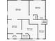 Detailed floorplan showcasing the layout of bedrooms, bathrooms, and closet space at 940 Highview Se Dr, Smyrna, GA 30082