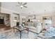 Spacious living room adjacent to the kitchen, complete with hardwood floors and ample seating at 4129 Avid Park, Marietta, GA 30062