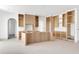 Unfinished kitchen featuring a large island and custom cabinetry at 2369 Drew Valley Ne Rd, Atlanta, GA 30319