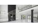 A two-story room with large windows, marble floors, a modern fireplace feature and second story with glass railing at 4238 Hamilton Mill Rd, Buford, GA 30519